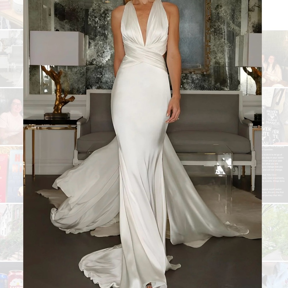 Elegant White Evening Gown (Wedding dress too)